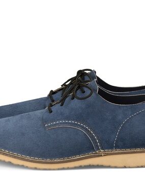 Red Wing 3305 the weekender Shoes Navy Suede Derby with Tan Crepe Sole